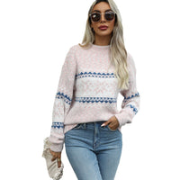 Christmas Half Turtleneck Snowflake Sweater For Women