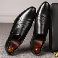 Casual Pointed Toe Leather Shoes Men