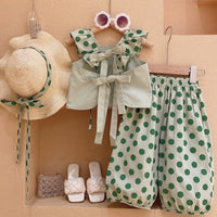 Vest Top Polka Dot Bloomers Two-piece Cotton