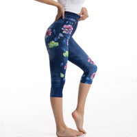 Stylish Printed Faux Denim Leggings With A Stretchy Slim Fit