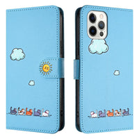 Fashion Cartoon Painted Cover Flip Card Holder