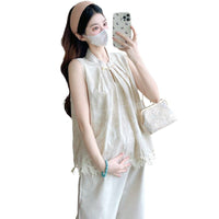 Womens Slip-Style Relaxed-fit Sleeveless Versatile Elegant Slimming Top
