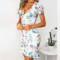 New Printed Sexy Backless Jumpsuit Skirt