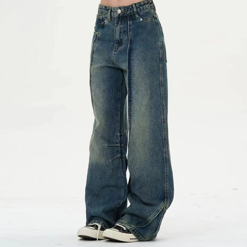 Washed Worn Jeans Women's High Waist Special-interest Design