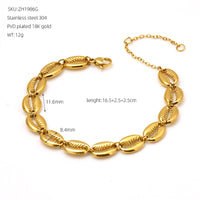 European And American Instagram-style Stainless Steel Shell Necklace