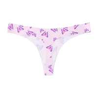 Butterfly Print Plus Size Ice Silk Seamless Invisible Lady