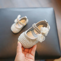 Soft Bottom Leather Shoes Baby Pumps Fashion Performance Crystal Shoes
