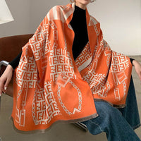 All-matching Thickened Double-sided Student Scarf Dual-purpose Tassel Shawl