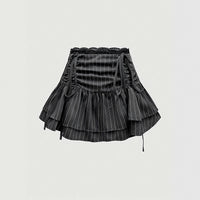 Sweet And Stylish Preppy-style Patchwork Skirt