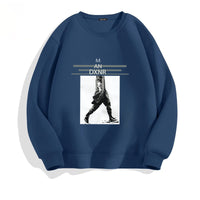 Men's Casual All-matching Round Neck Long Sleeve Top Loose Leisure Sweater