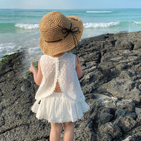 Girls' Baby Sweet Hollow Cotton Suit
