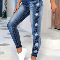 New Womens Lightweight Printed Casual Pantsleggings In European And American Styles