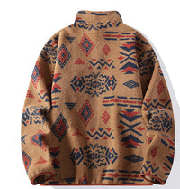Mens Retro Tie-Dye Stand-Up Collar Polo Shirt Sweatshirt