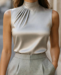 Sleeveless Fashionable Halterneck Versatile Top For Women