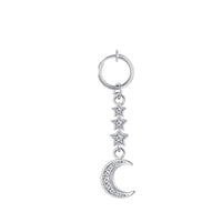 Fashion Moon Heart Pendant Crystal Belly Ring Body Piercing Jewelry