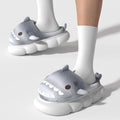 Shark Indoor And Outdoor Non-slip Thick Bottom Cotton Slippers For Women