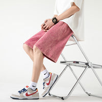 Fashionable Loose All-match Trendy Straight Retro Cropped Men's Pants