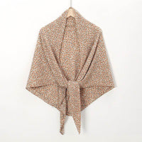 Pearl Chiffon Printed Square Scarf Pleated Scarf