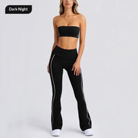 Autumn Yoga Wear Strapless Camisole With A Nude-Look Bra Plus A Beautiful-Back Sports Set