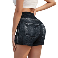 European And American-style Yoga Fitness Pants In A Denim Look