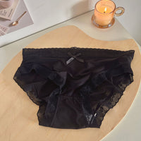Cream Girl Japanese Quick-drying Ice Silk Underwear Thin Lace Edge