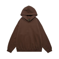 European And American Leisure Solid Color Hooded Loose Sweater Fleece-lined Hooded Coat