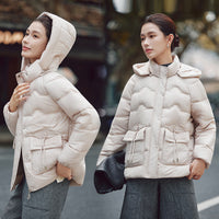 Hooded Cotton Jacket Women's Thickened Middle-aged And Elderly Coat