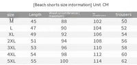 Beach Style Loose Men's Printed Two-piece Suit