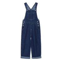 Denim Overalls Women Spring And Autumn Korean Style Loose Design Straight-leg Jumpsuit