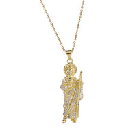 Micro-pave Zircon Divine Pendant Jewelry Titanium Steel Chain