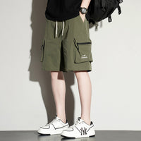 Ice Silk Workwear Shorts Men's Summer Casual Cropped Trousers Loose-Fitting