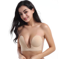Deep U Invisible Bra Without Strap Side Wings