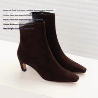 Womens Genuine Leather Snow Boots For Winter Cowhide