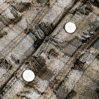 Faux Fur Collar Cotton-padded Coat Men's Tie-dyed Distressed Coat