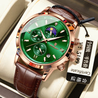 Men's Watch With Moon Phase And Multi-function Chronograph