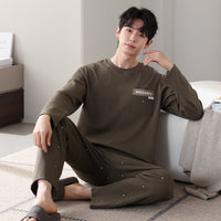 New Cotton Long Sleeve Full Cotton Casual Homewear Suit