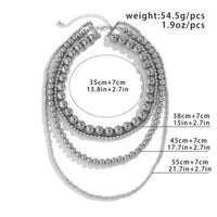 Exaggerated Cyber-style Multi-layered Bead Stackable Necklace