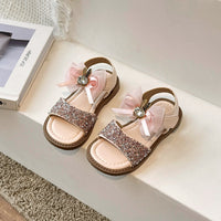 Girls' Summer New Bow Princess Sandals Soft Bottom