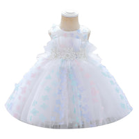 Children's Three-dimensional Flower Puffy Dress