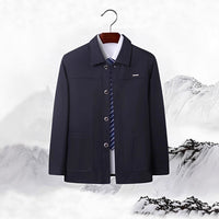 Mens Stylish Casual Loose-fitting Lapel Jacket