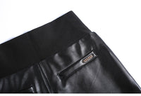 Matte Leather Pants Women's Fleece-lined Thickened