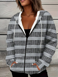 Casual All-matching Fashion Trendy Plaid Stitching Breathable Zipper Sweater
