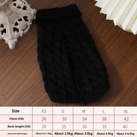 Pet Warm And Cute Good-looking Cable-knit Sweater Simple Casual Two Feet Apparel Vest