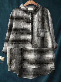 Women's Casual Loose Printed Round Neck Shirt