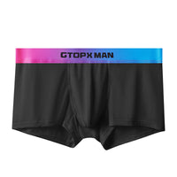 Men's Ice Silk U Convex Low Waist Thin Summer Gradient Boxers