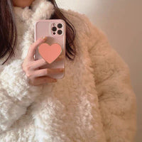 Electroplating Love Bracket Soft Rubber Phone Case