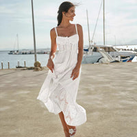 Solid-color Sleeveless Tube Top Backless Slip Dress