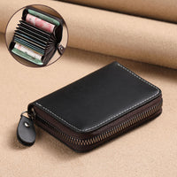 Slim Leather Men's Wallet Large Capacity Multi-Card Organizer Ultra-Thin