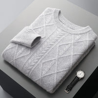 Thick Loose Sweater Twist Base Cardigan