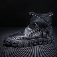 New Fur One Boot Men's Leather Wool And Fleece